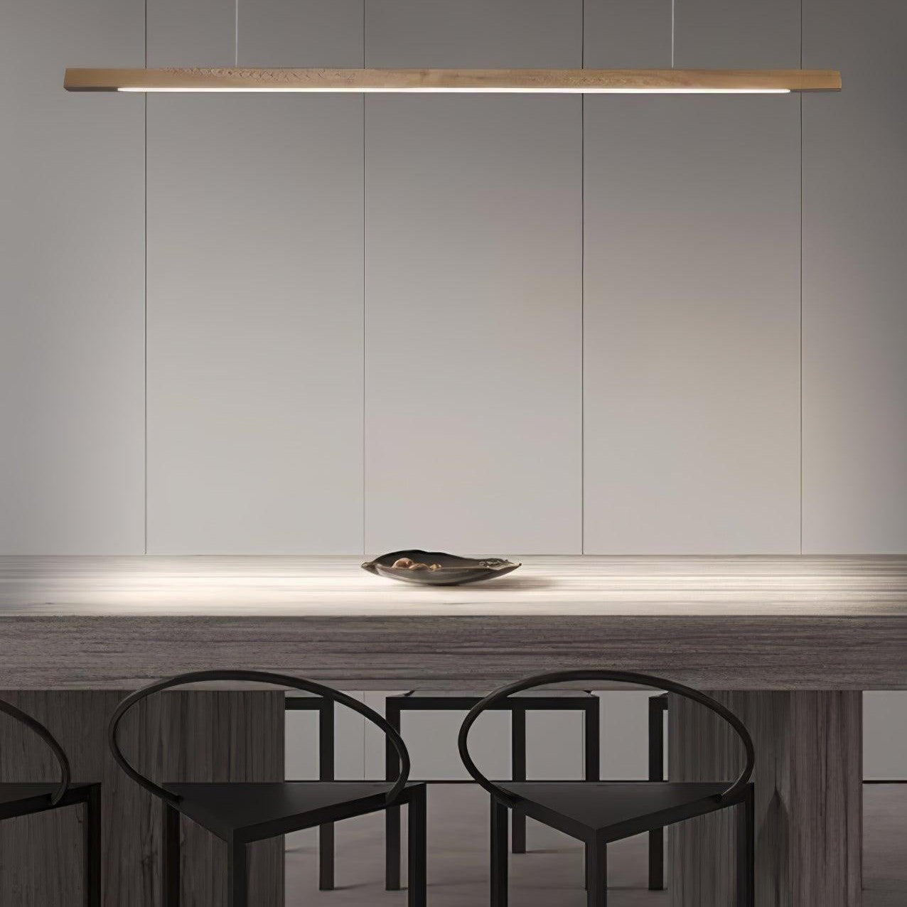 Linear Wooden Ceiling Suspension Light Lighting Lobby