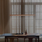 Linear Wooden Ceiling Suspension Light Lighting Lobby
