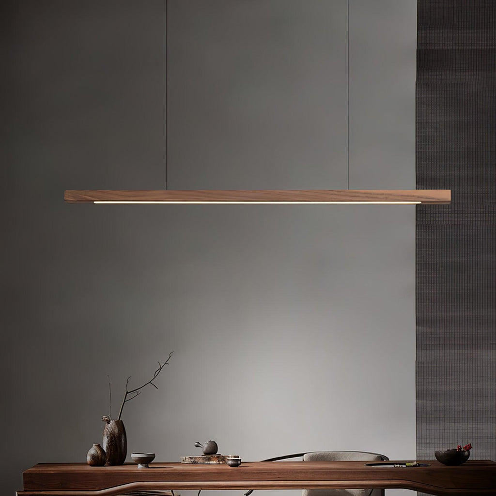 Linear Wooden Ceiling Suspension Light Lighting Lobby