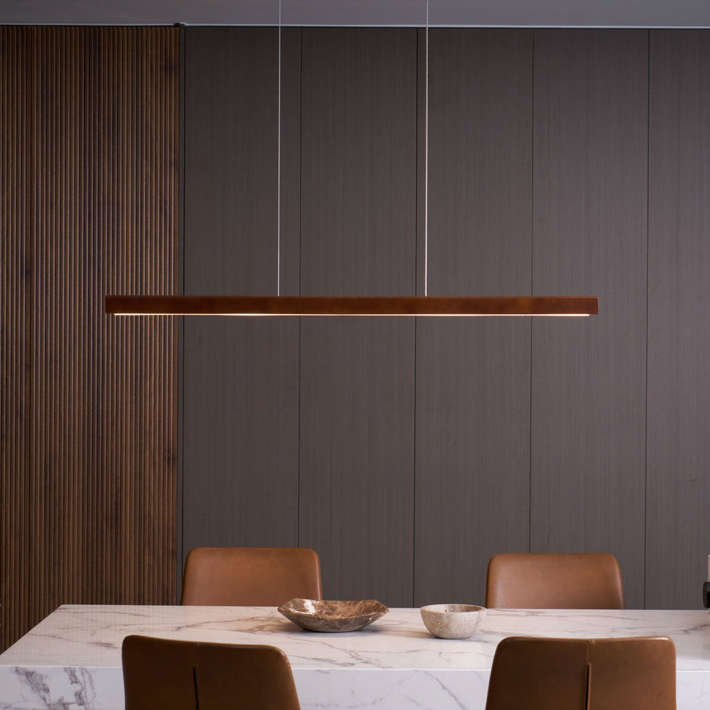 Linear Wooden Ceiling Suspension Light Lighting Lobby