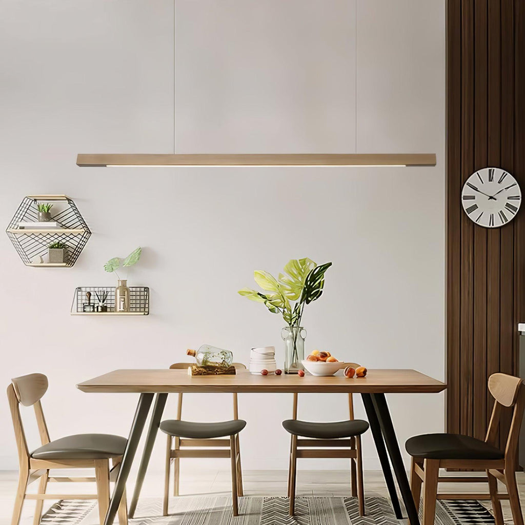 Linear Wooden Ceiling Suspension Light Lighting Lobby