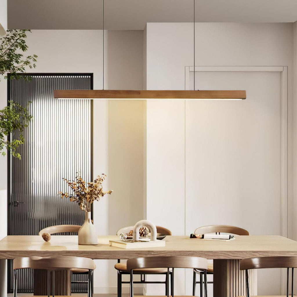 Linear Wooden Ceiling Suspension Light Lighting Lobby