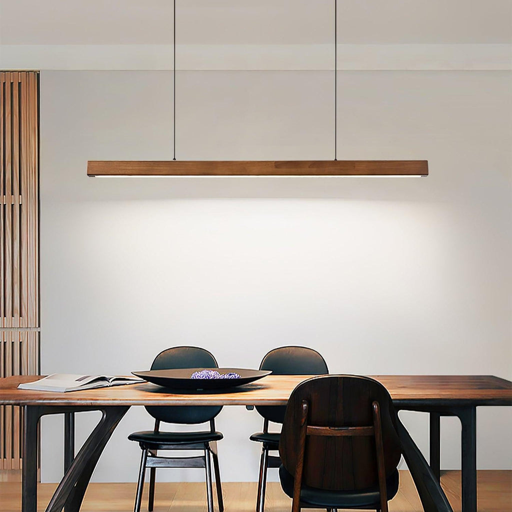 Linear Wooden Ceiling Suspension Light Lighting Lobby