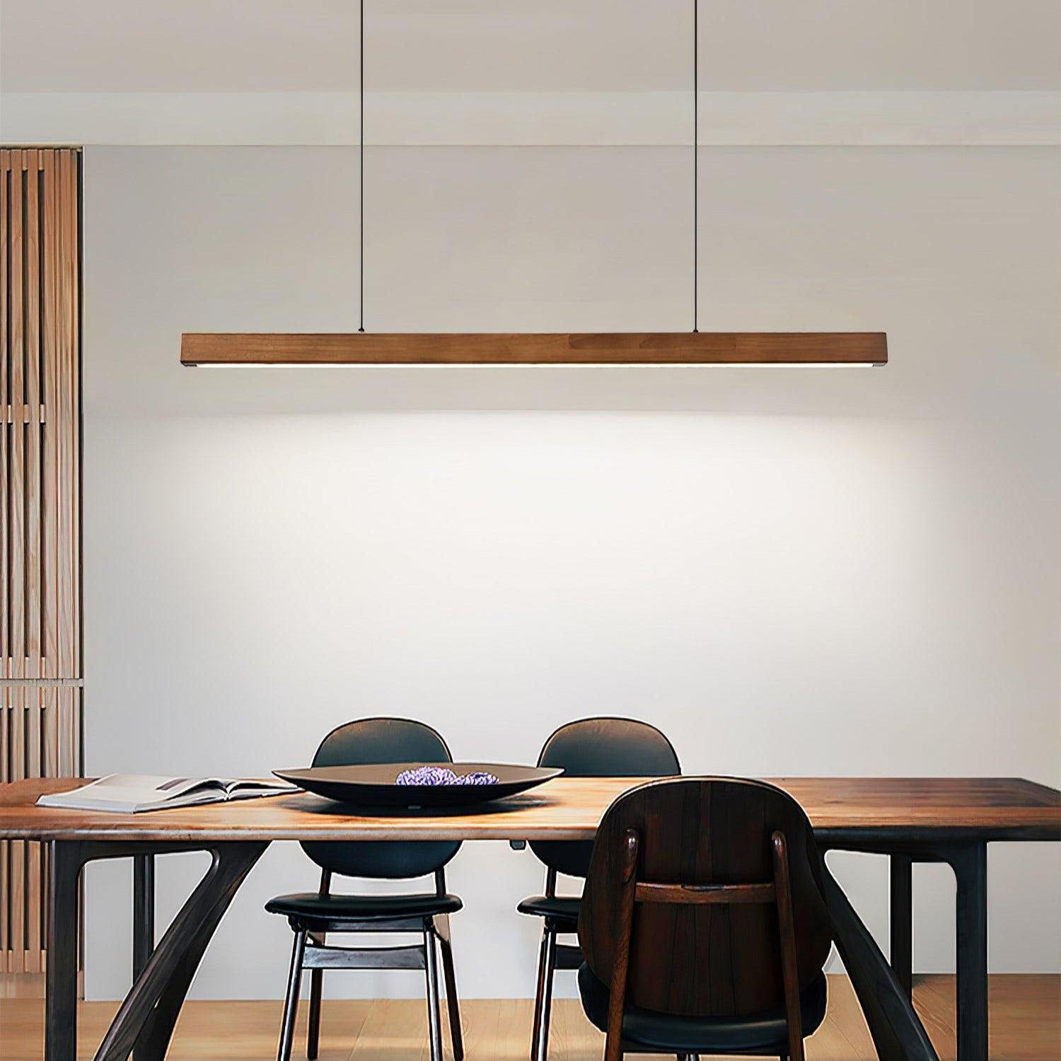 Linear Wooden Ceiling Suspension Light Lighting Lobby