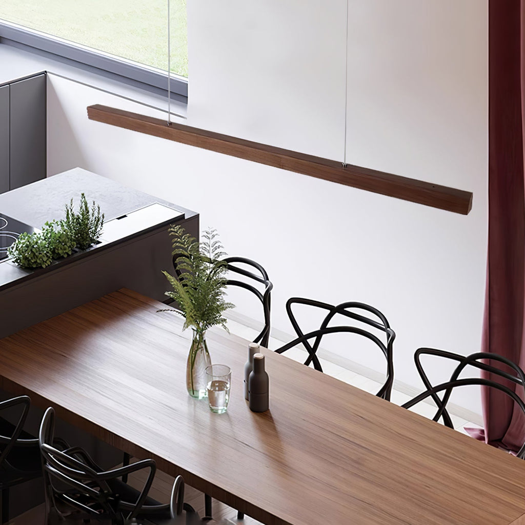 Linear Wooden Ceiling Suspension Light Lighting Lobby