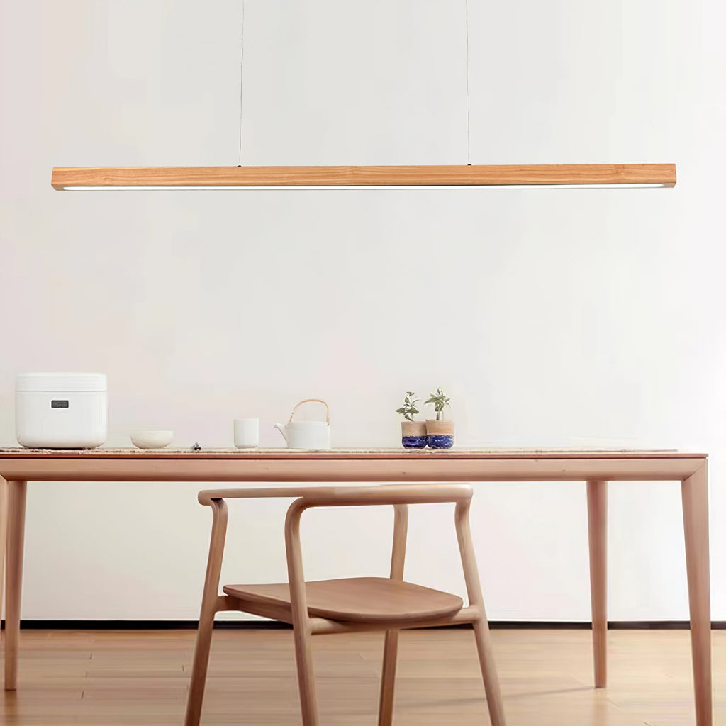 Linear Wooden Ceiling Suspension Light Lighting Lobby