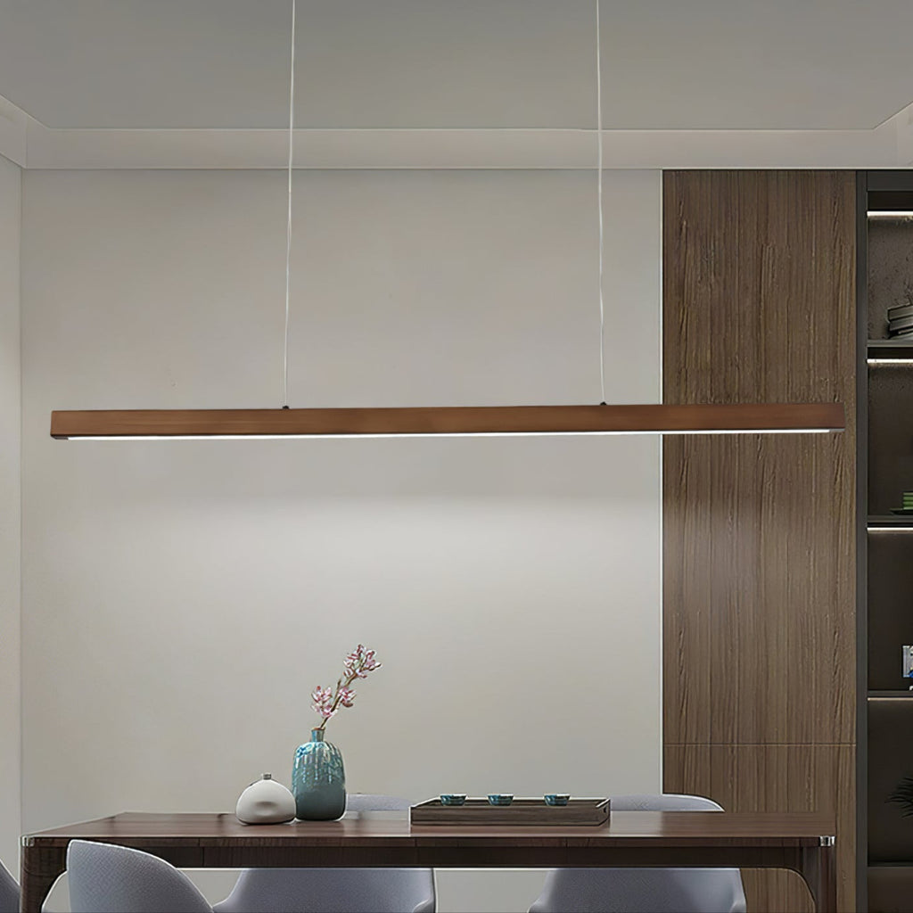 Linear Wooden Ceiling Suspension Light Lighting Lobby