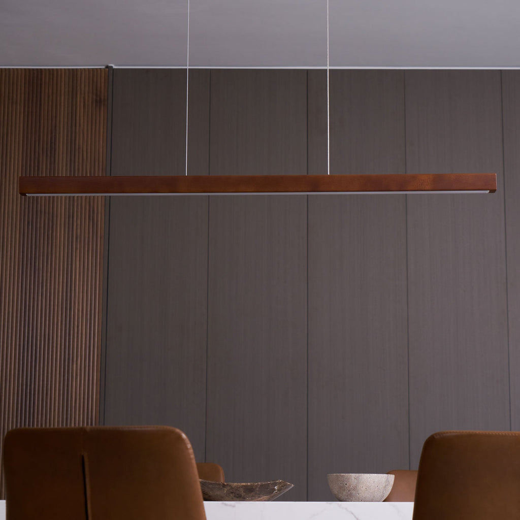 Linear Wooden Ceiling Suspension Light Lighting Lobby