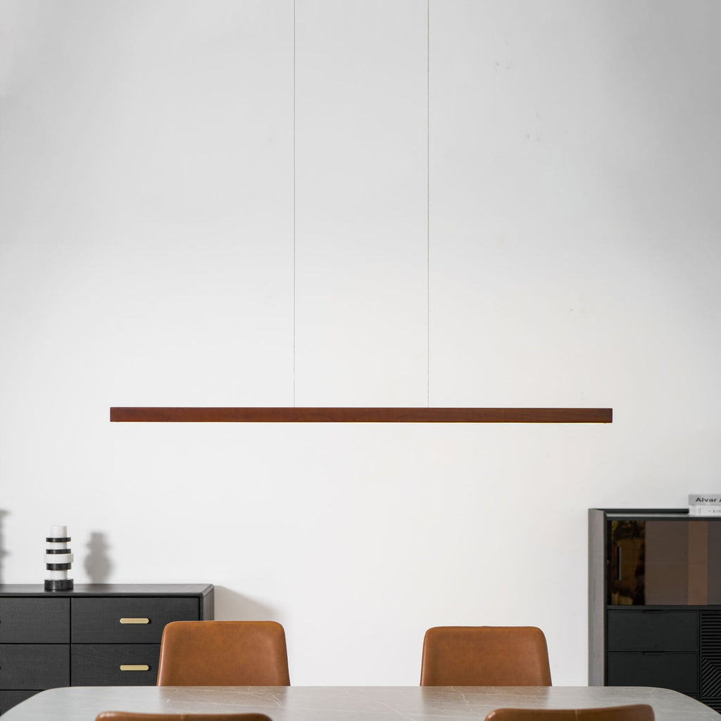Linear Wooden Ceiling Suspension Light Lighting Lobby