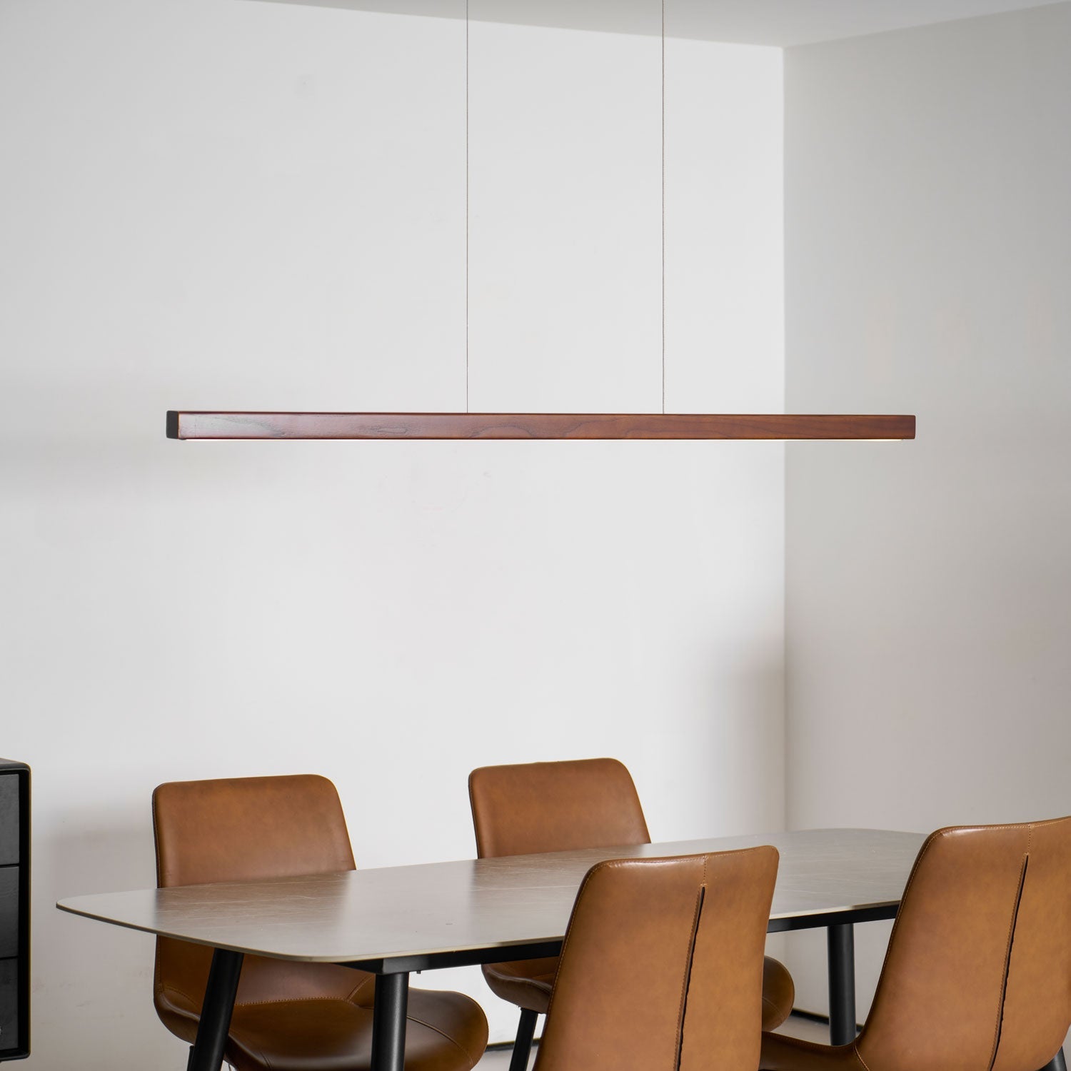 Linear Wooden Ceiling Suspension Light Lighting Lobby