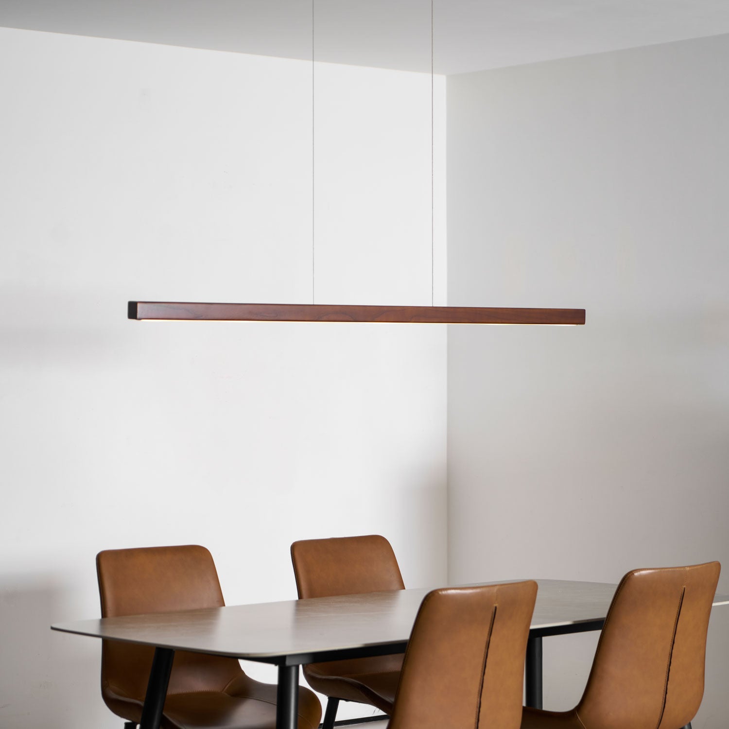 Linear Wooden Ceiling Suspension Light Lighting Lobby