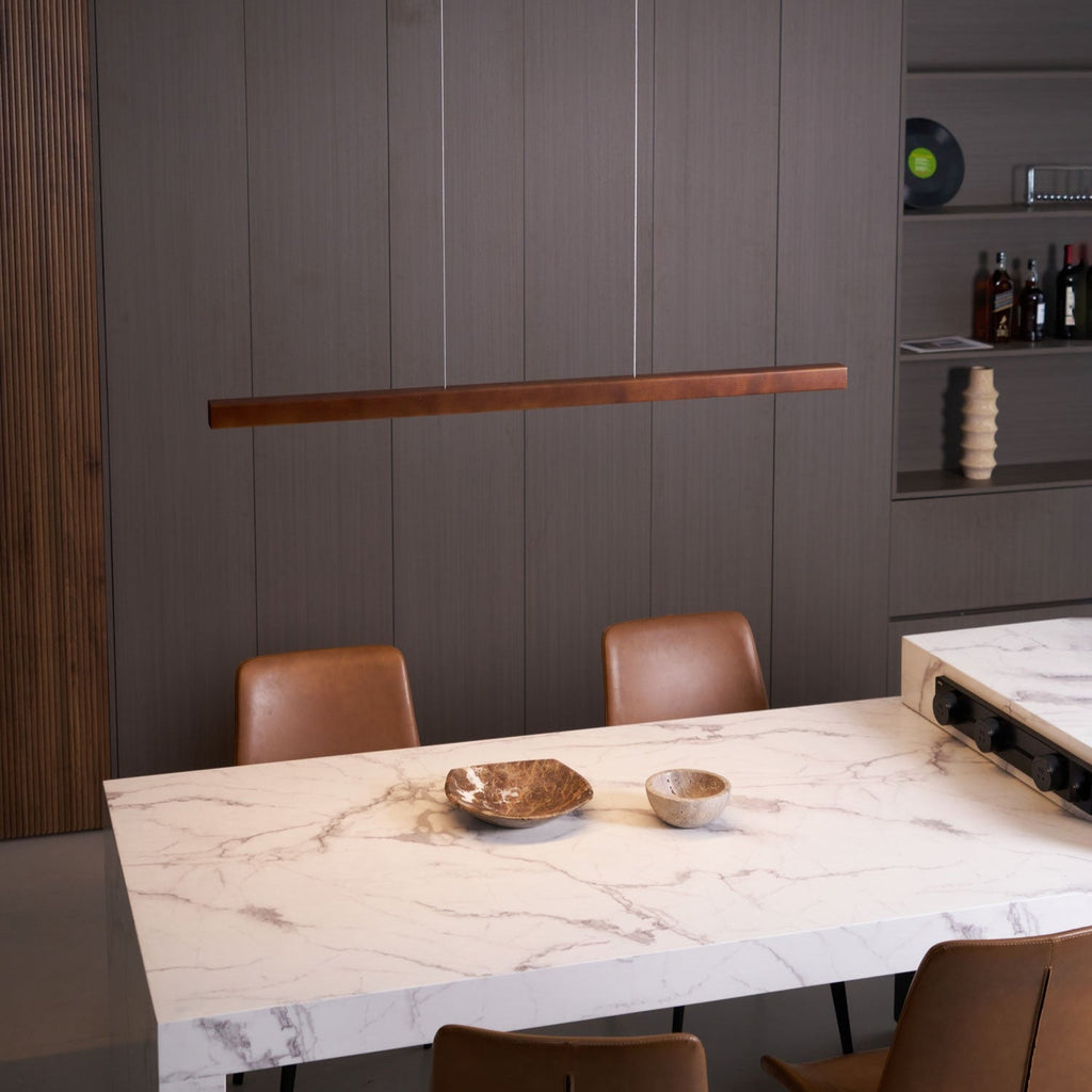 Linear Wooden Ceiling Suspension Light Lighting Lobby