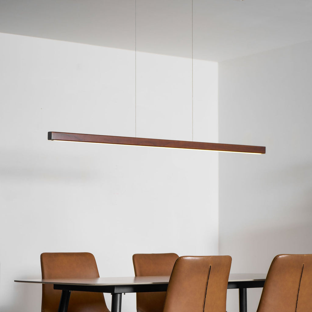 Linear Wooden Ceiling Suspension Light Lighting Lobby