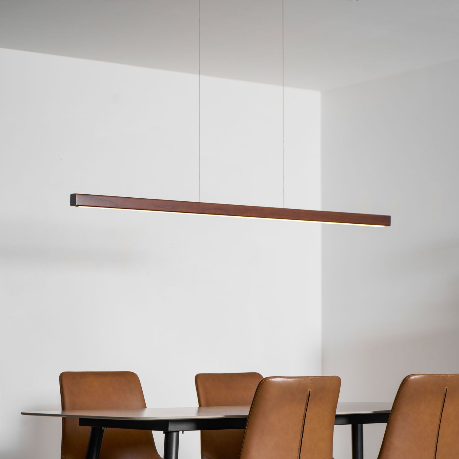 Linear Wooden Ceiling Suspension Light Lighting Lobby