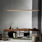 Linear Wooden Ceiling Suspension Light Lighting Lobby