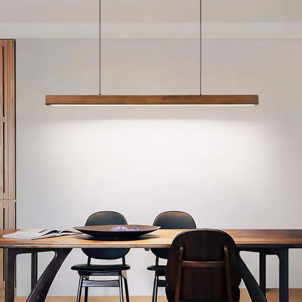 Linear Wooden Ceiling Suspension Light Lighting Lobby