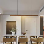 Linear Wooden Ceiling Suspension Light Lighting Lobby