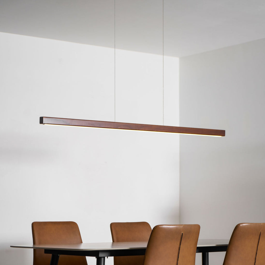 Linear Wooden Ceiling Suspension Light Lighting Lobby