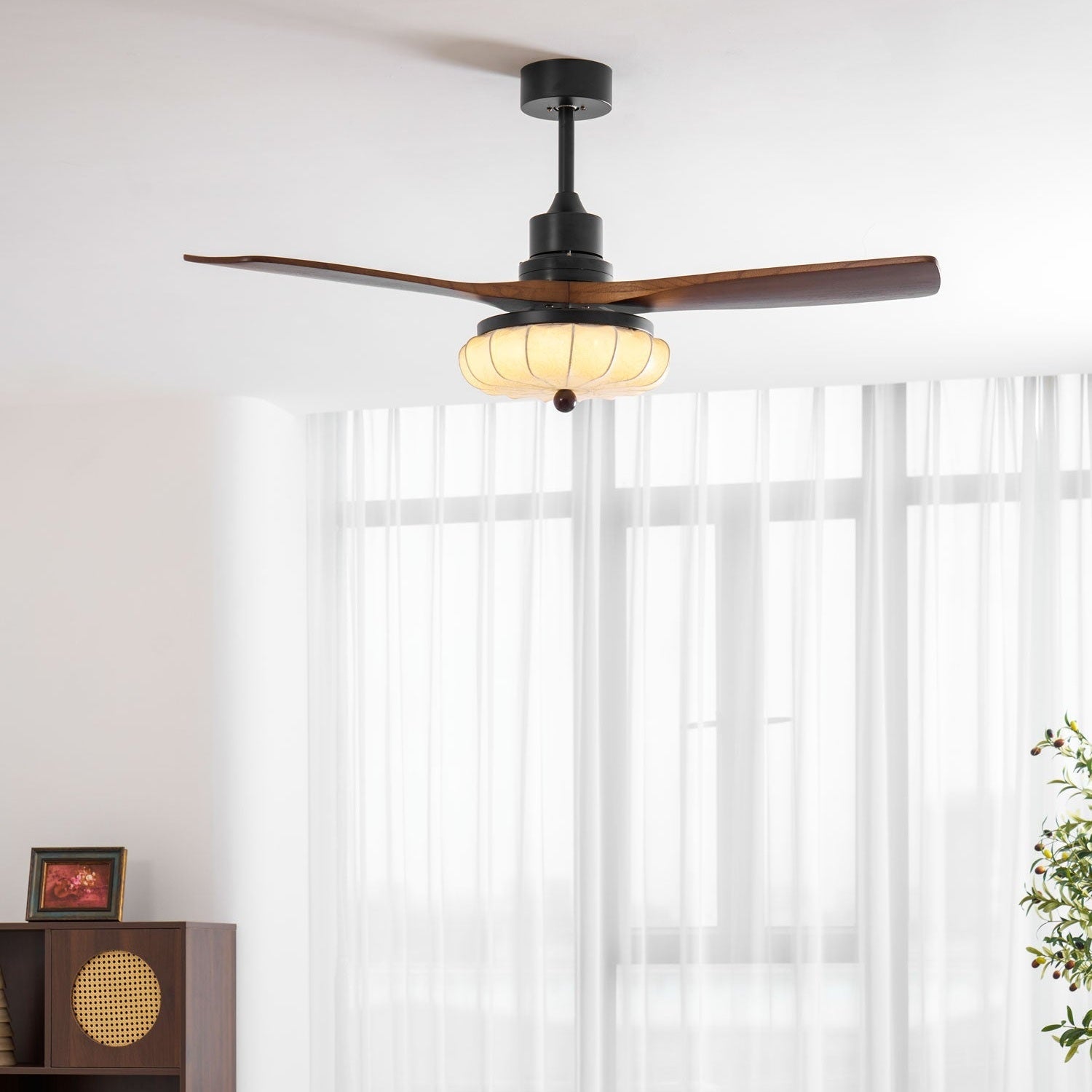 Lotus Blossom Ceiling Fan Fixture Lighting Lobby