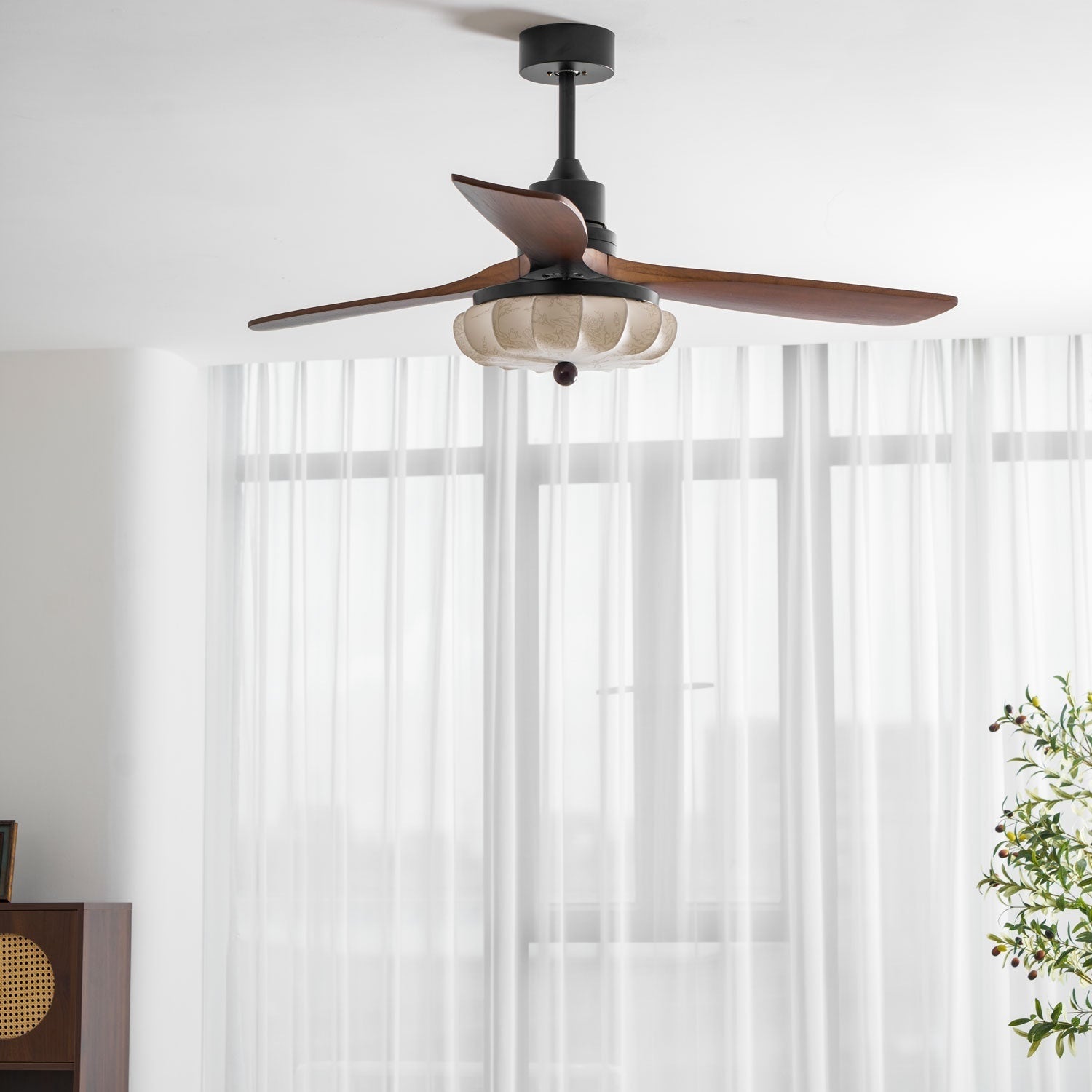 Lotus Blossom Ceiling Fan Fixture Lighting Lobby