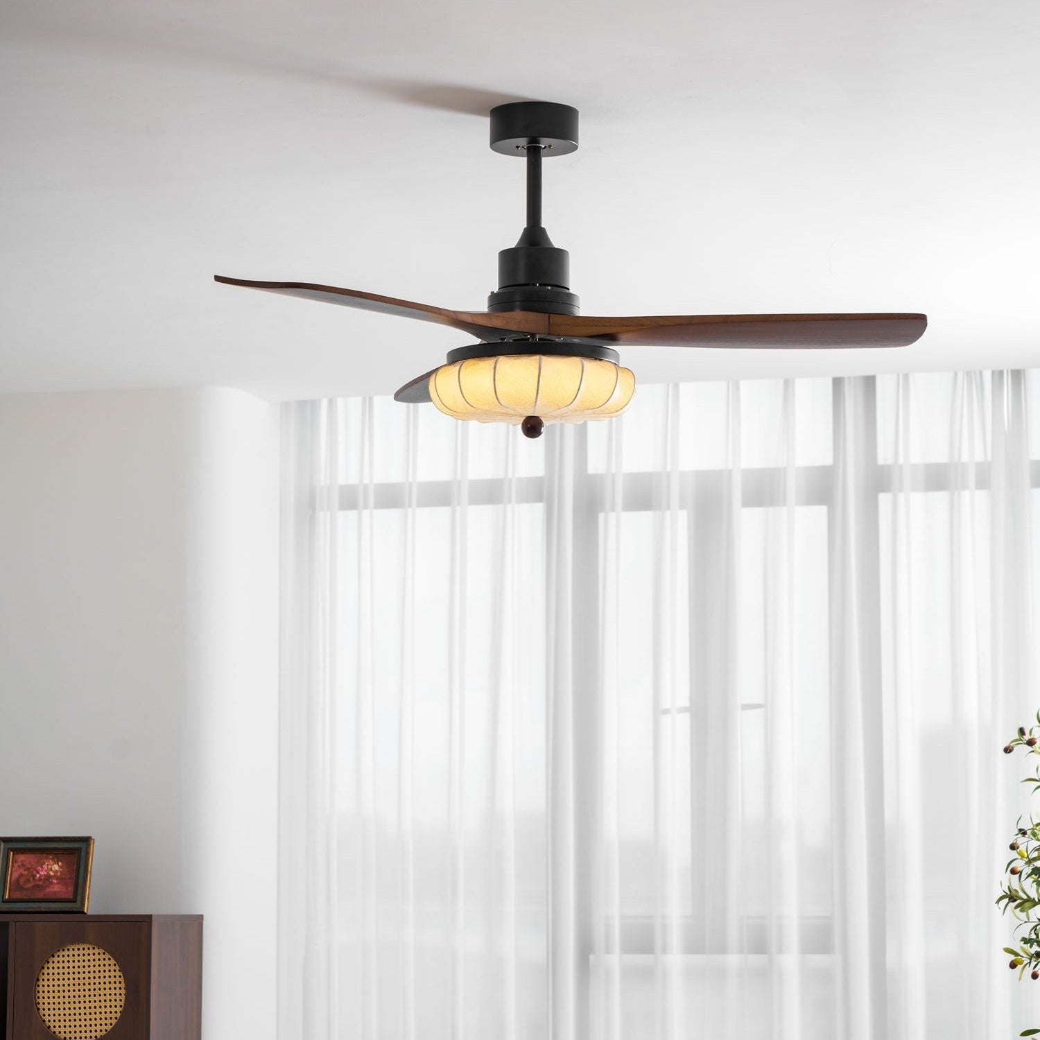 Lotus Blossom Ceiling Fan Fixture Lighting Lobby