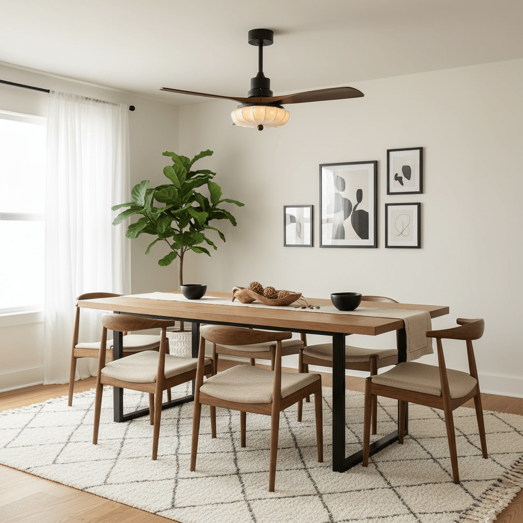 Lotus Blossom Ceiling Fan Fixture Lighting Lobby