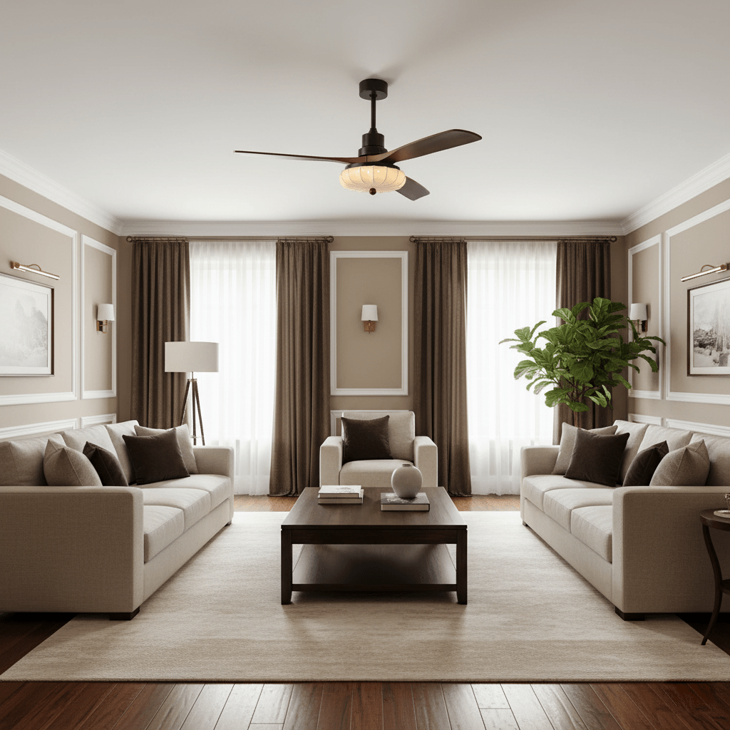 Lotus Blossom Ceiling Fan Fixture Lighting Lobby