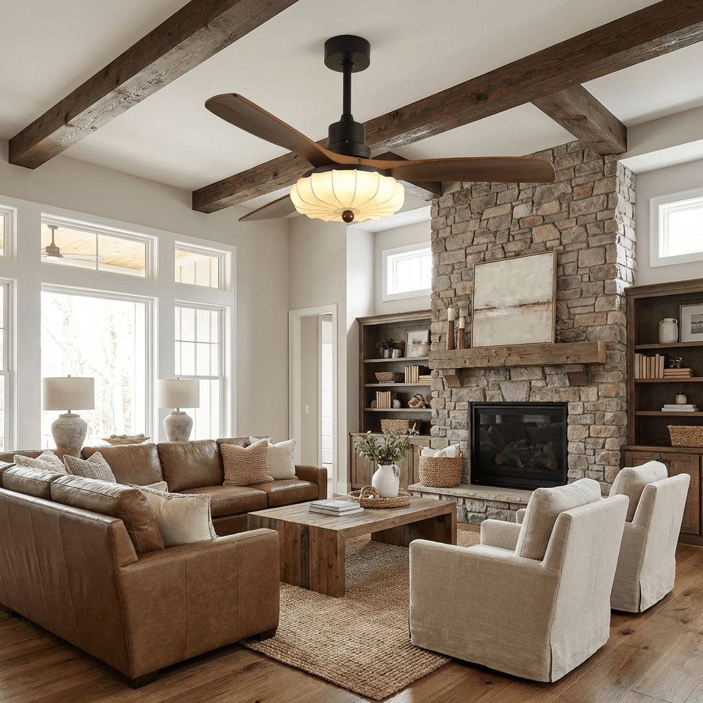 Lotus Blossom Ceiling Fan Fixture Lighting Lobby