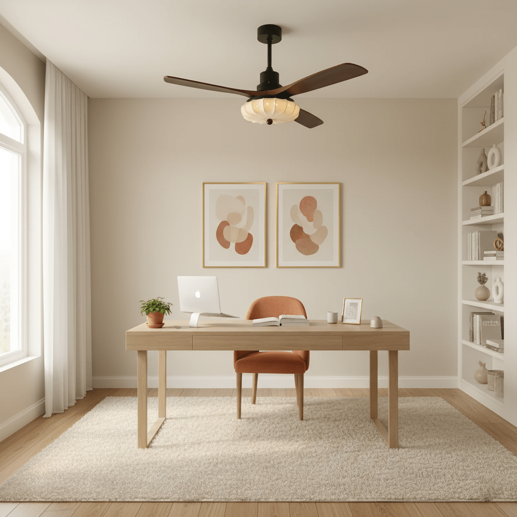 Lotus Blossom Ceiling Fan Fixture Lighting Lobby