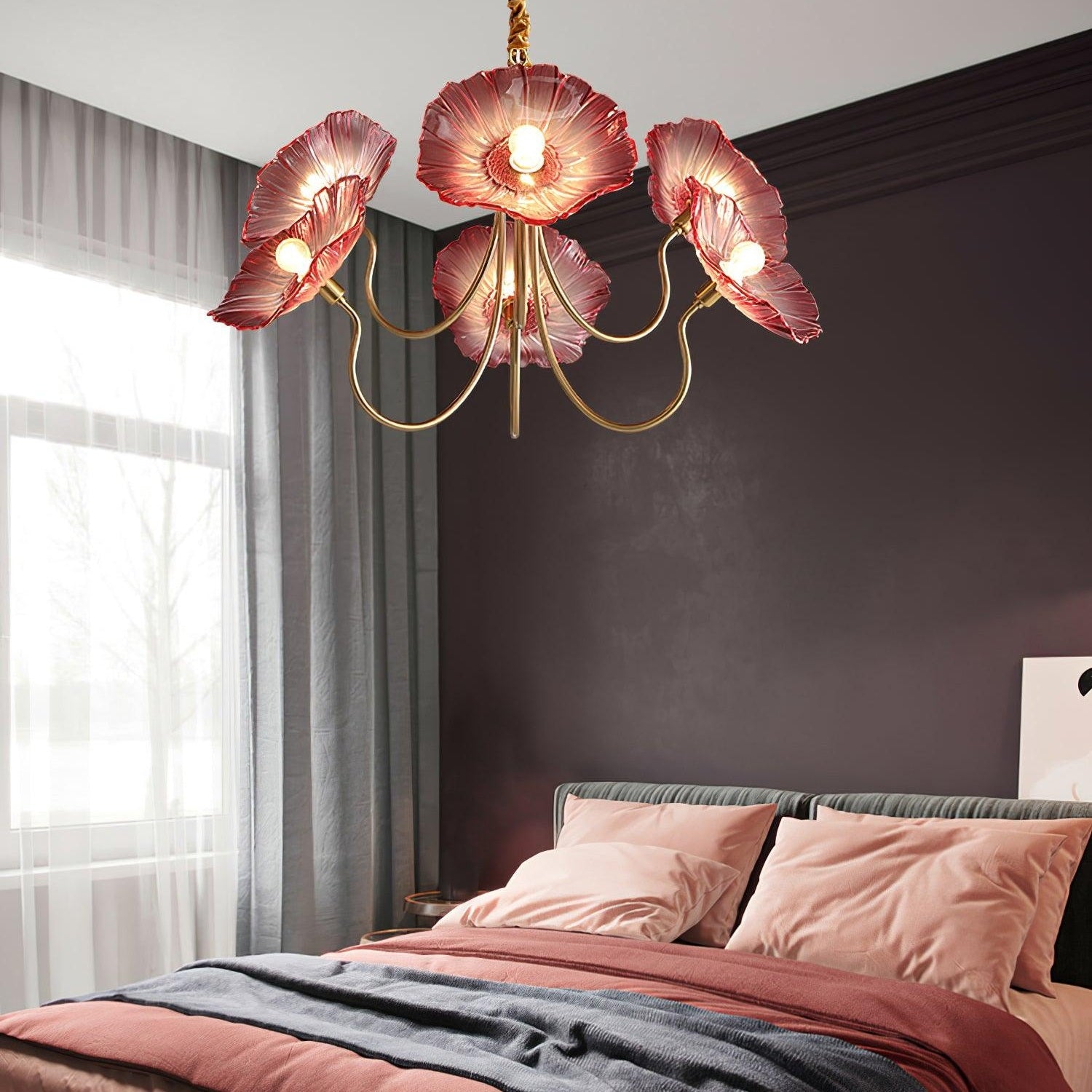 Lotus Leaf Ceiling Suspension Lighting Lobby