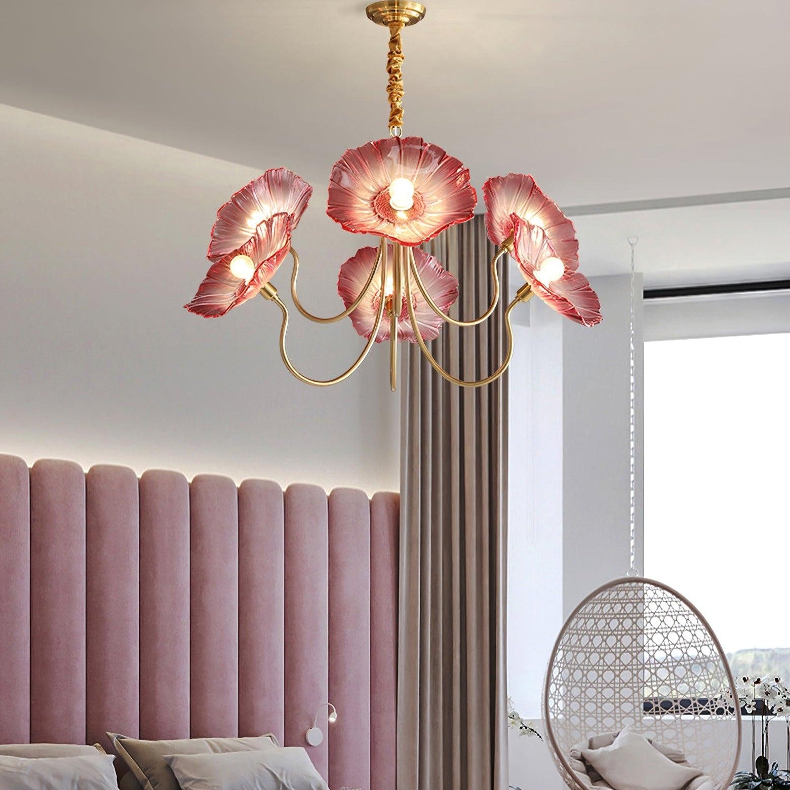 Lotus Leaf Ceiling Suspension Lighting Lobby