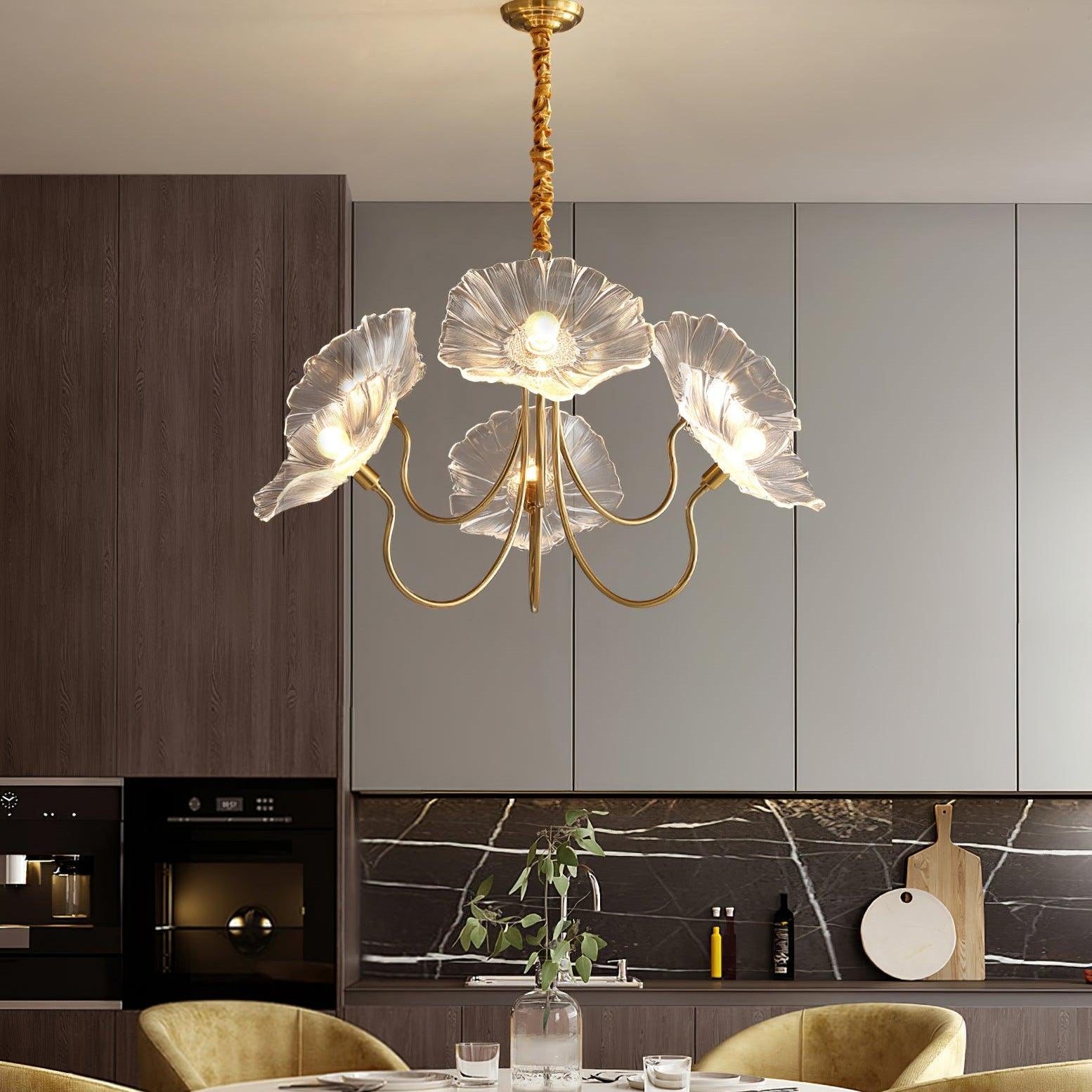 Lotus Leaf Ceiling Suspension Lighting Lobby