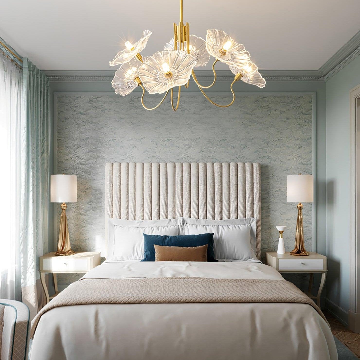 Lotus Leaf Ceiling Suspension Lighting Lobby