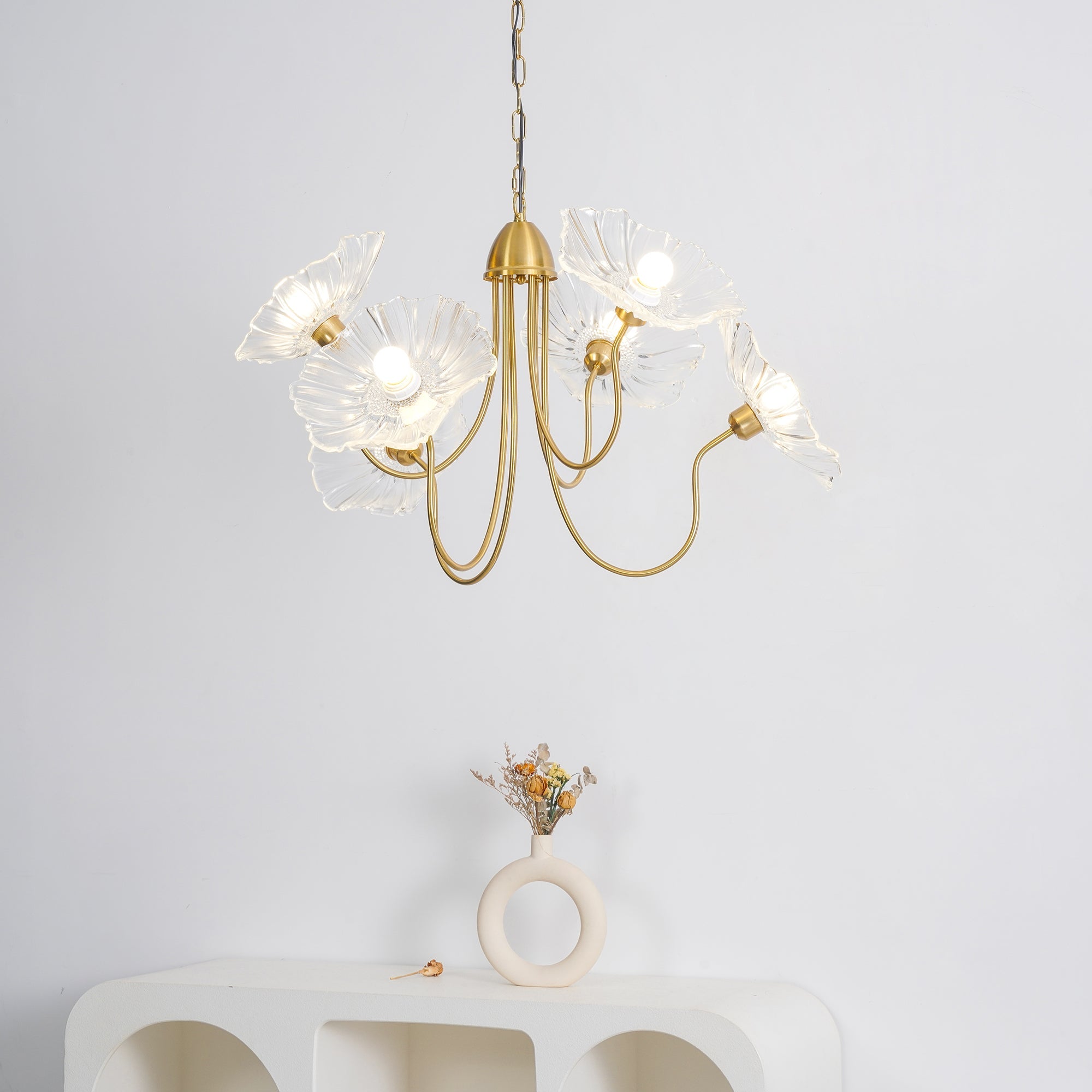 Lotus Leaf Ceiling Suspension Lighting Lobby