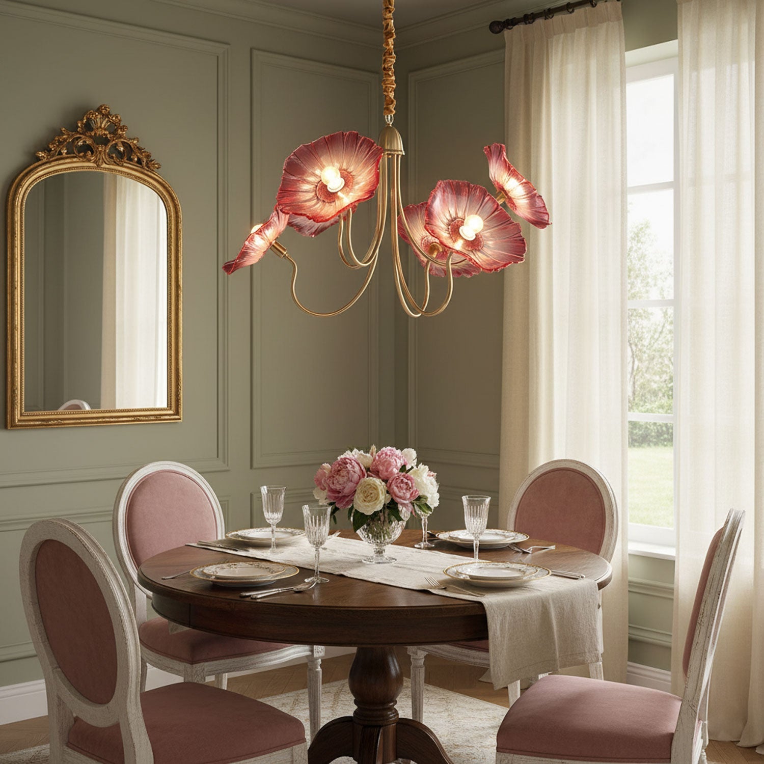 Lotus Leaf Ceiling Suspension Lighting Lobby