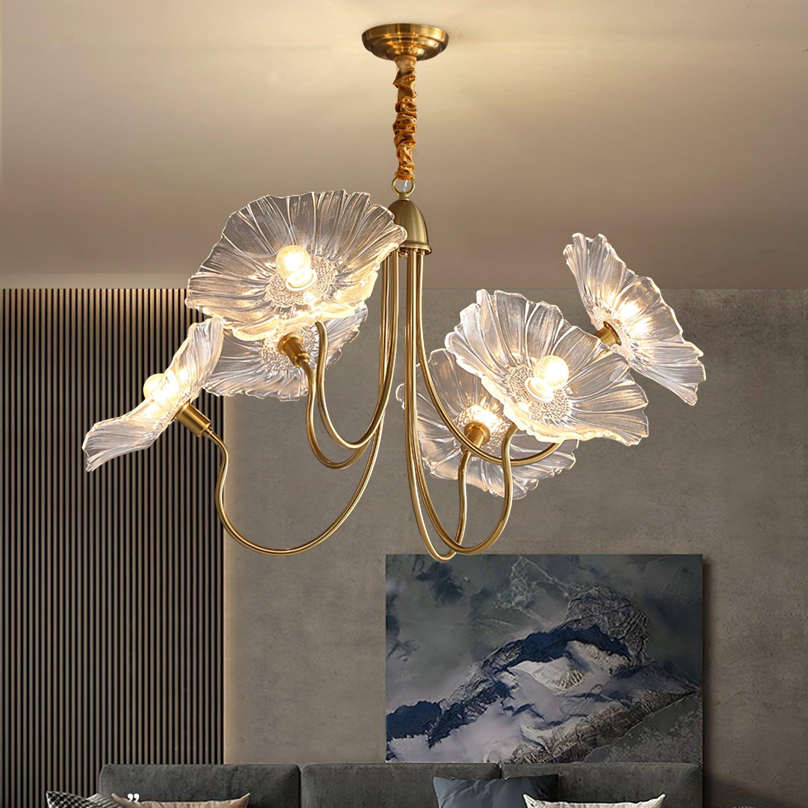 Lotus Leaf Ceiling Suspension Lighting Lobby