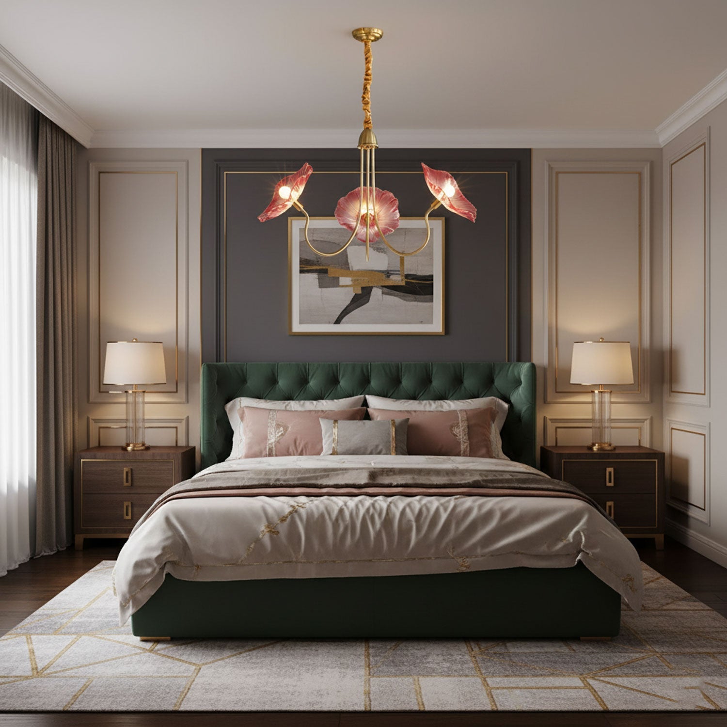 Lotus Leaf Ceiling Suspension Lighting Lobby
