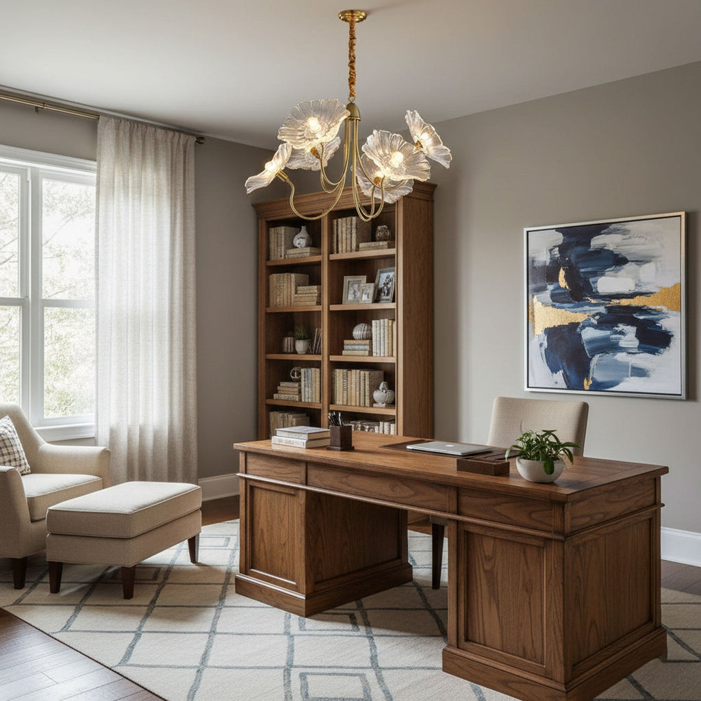 Lotus Leaf Ceiling Suspension Lighting Lobby