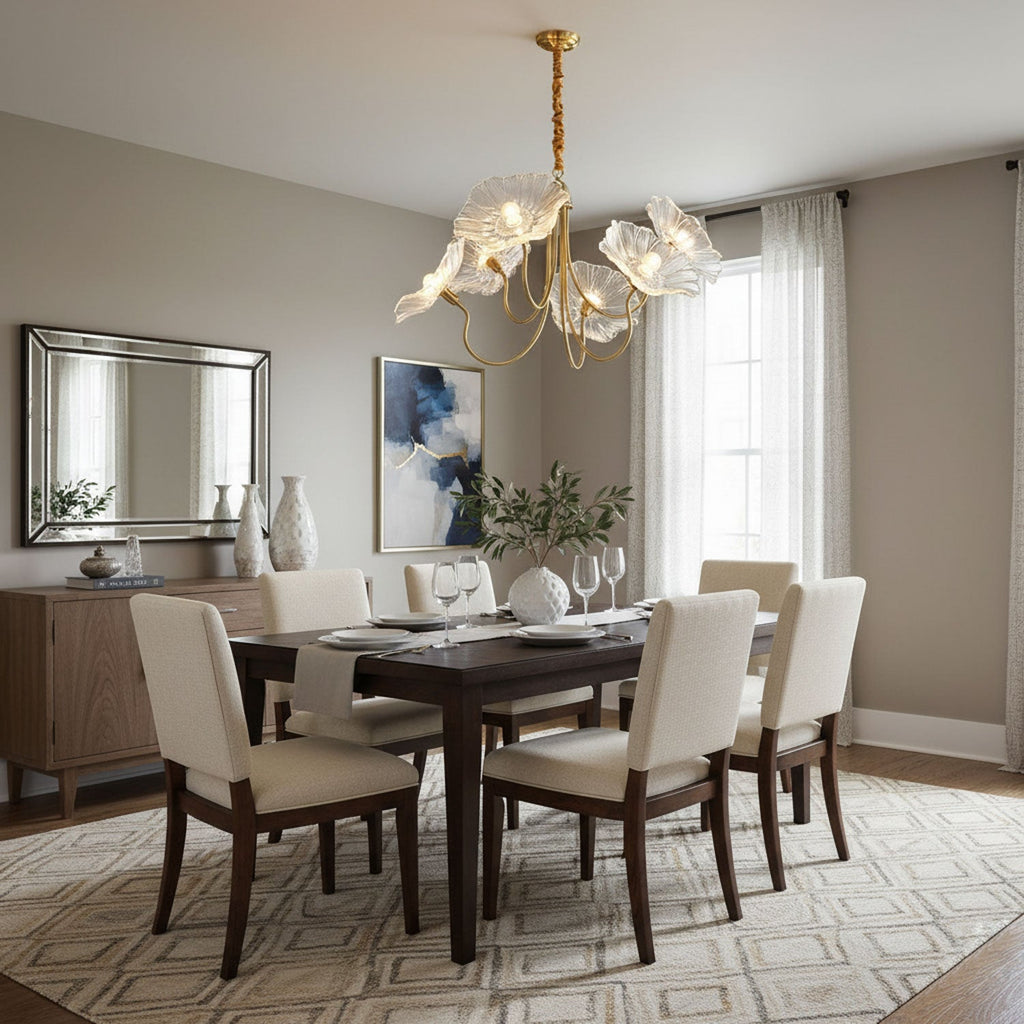 Lotus Leaf Ceiling Suspension Lighting Lobby
