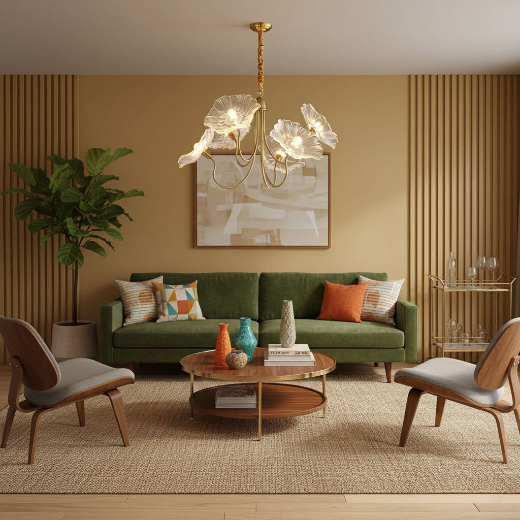 Lotus Leaf Ceiling Suspension Lighting Lobby