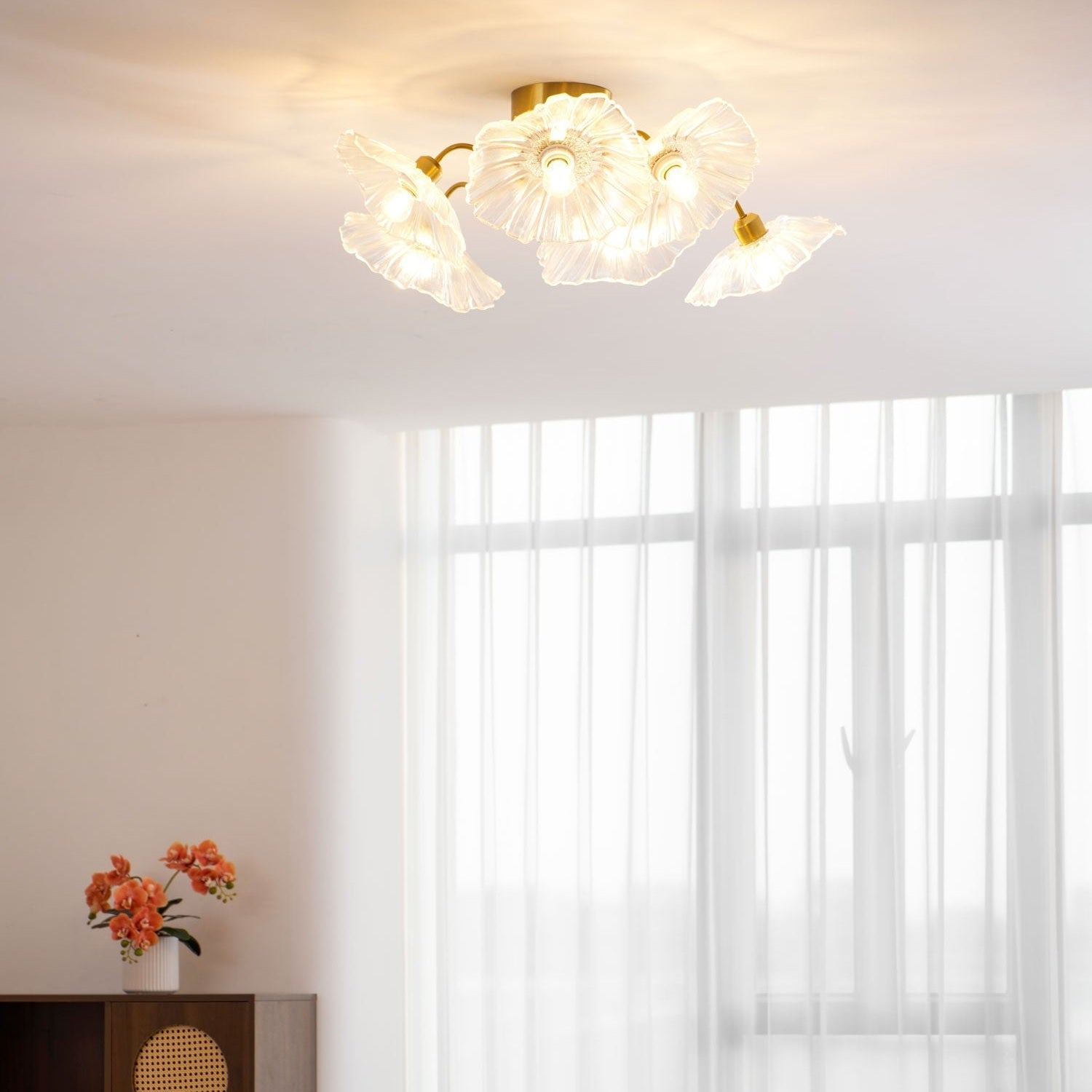 Lotus Leaf Pendant Ceiling Light Lighting Lobby