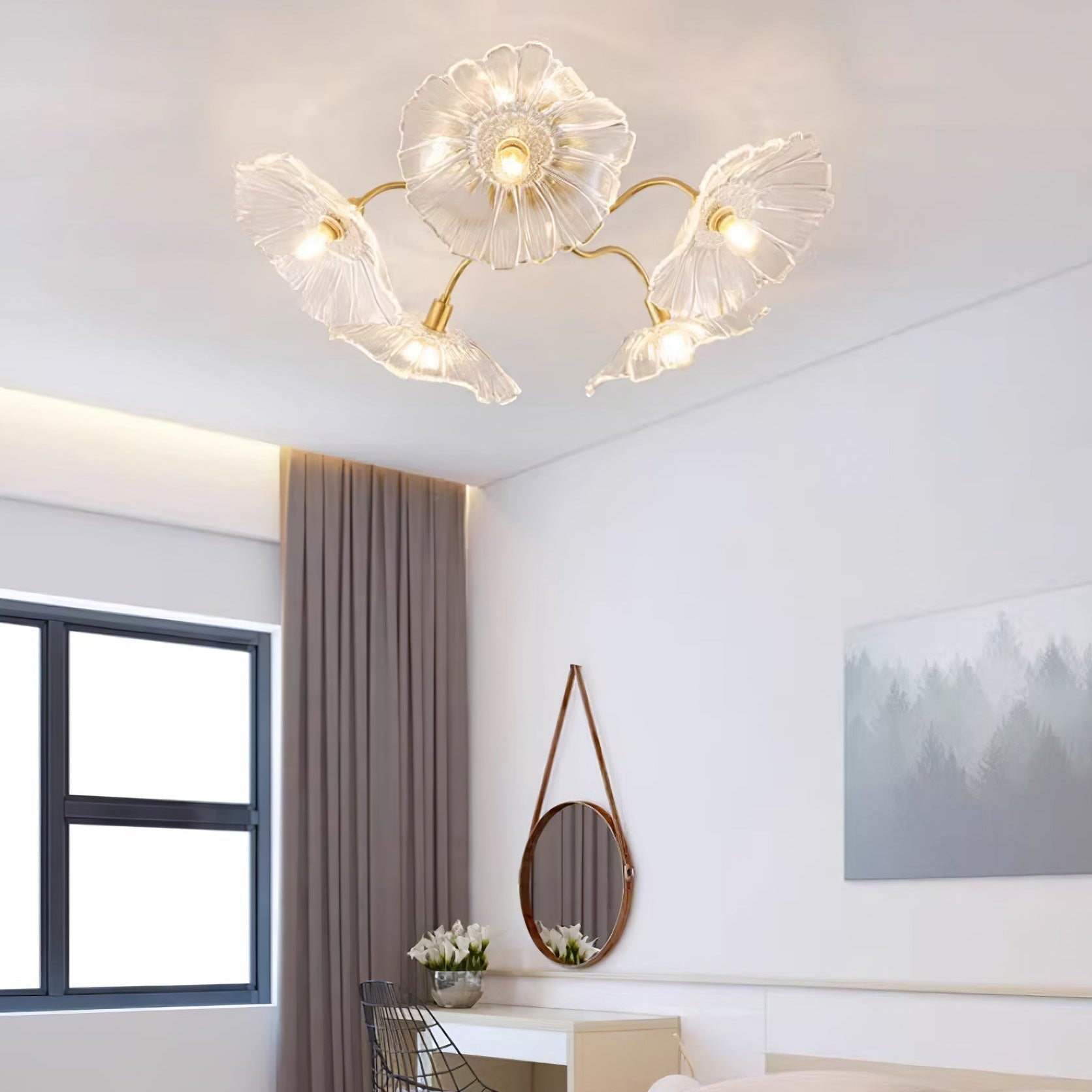 Lotus Leaf Pendant Ceiling Light Lighting Lobby