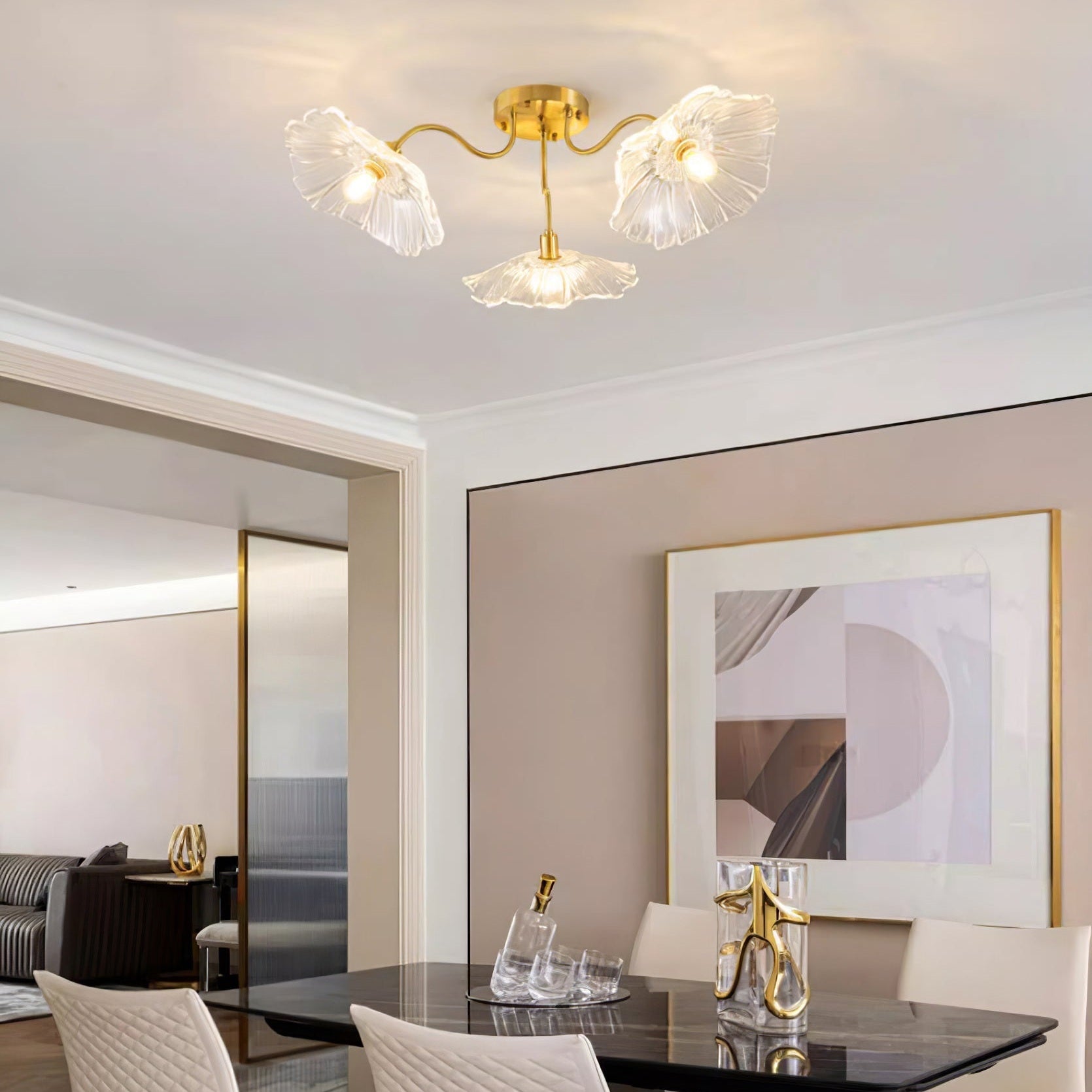 Lotus Leaf Pendant Ceiling Light Lighting Lobby