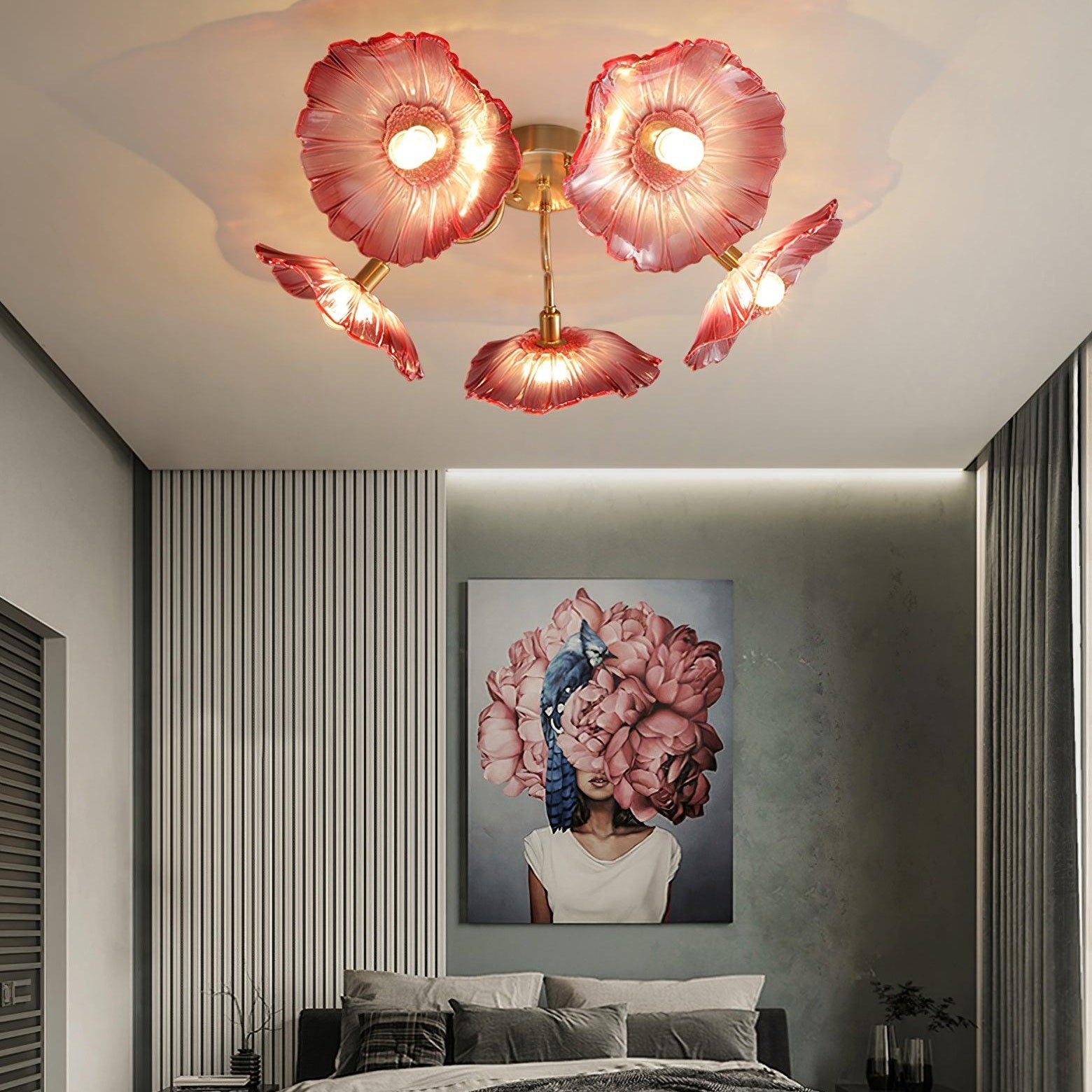 Lotus Leaf Pendant Ceiling Light Lighting Lobby