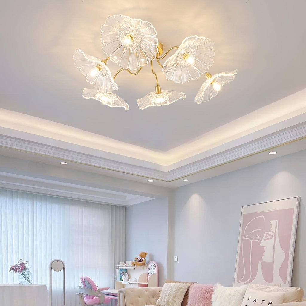Lotus Leaf Pendant Ceiling Light Lighting Lobby