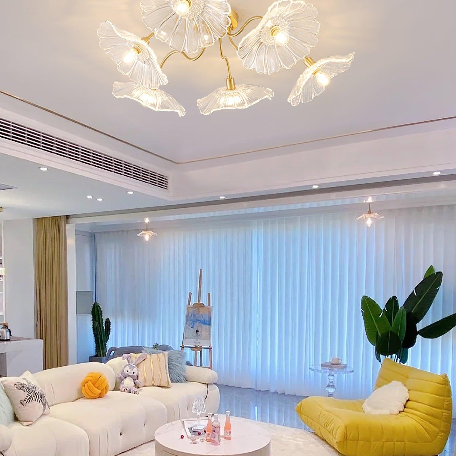Lotus Leaf Pendant Ceiling Light Lighting Lobby