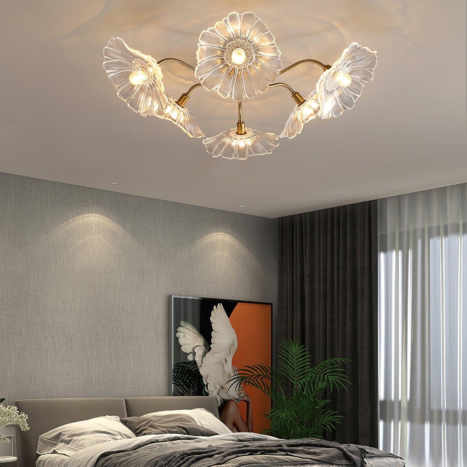 Lotus Leaf Pendant Ceiling Light Lighting Lobby