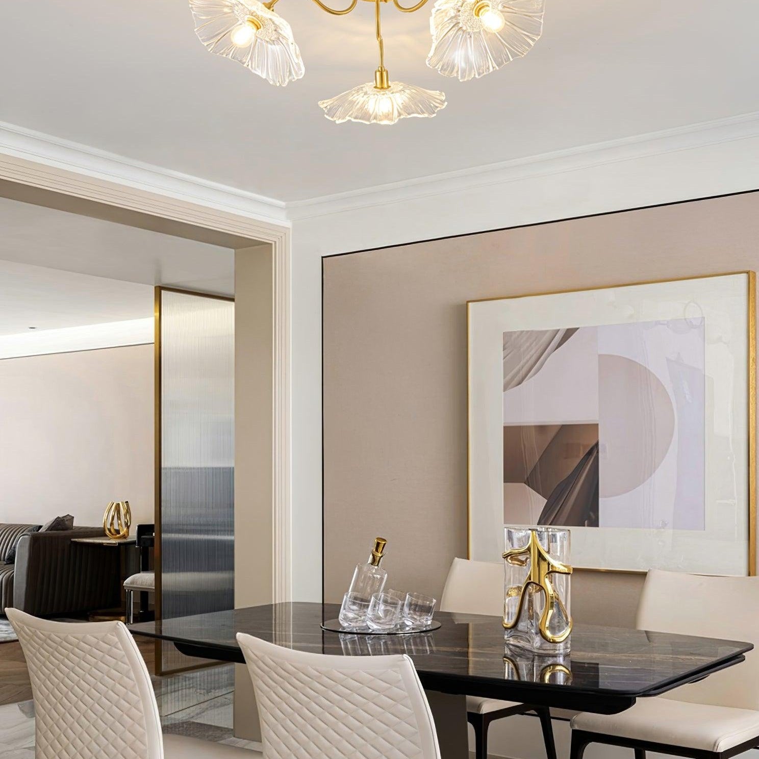 Lotus Leaf Pendant Ceiling Light Lighting Lobby