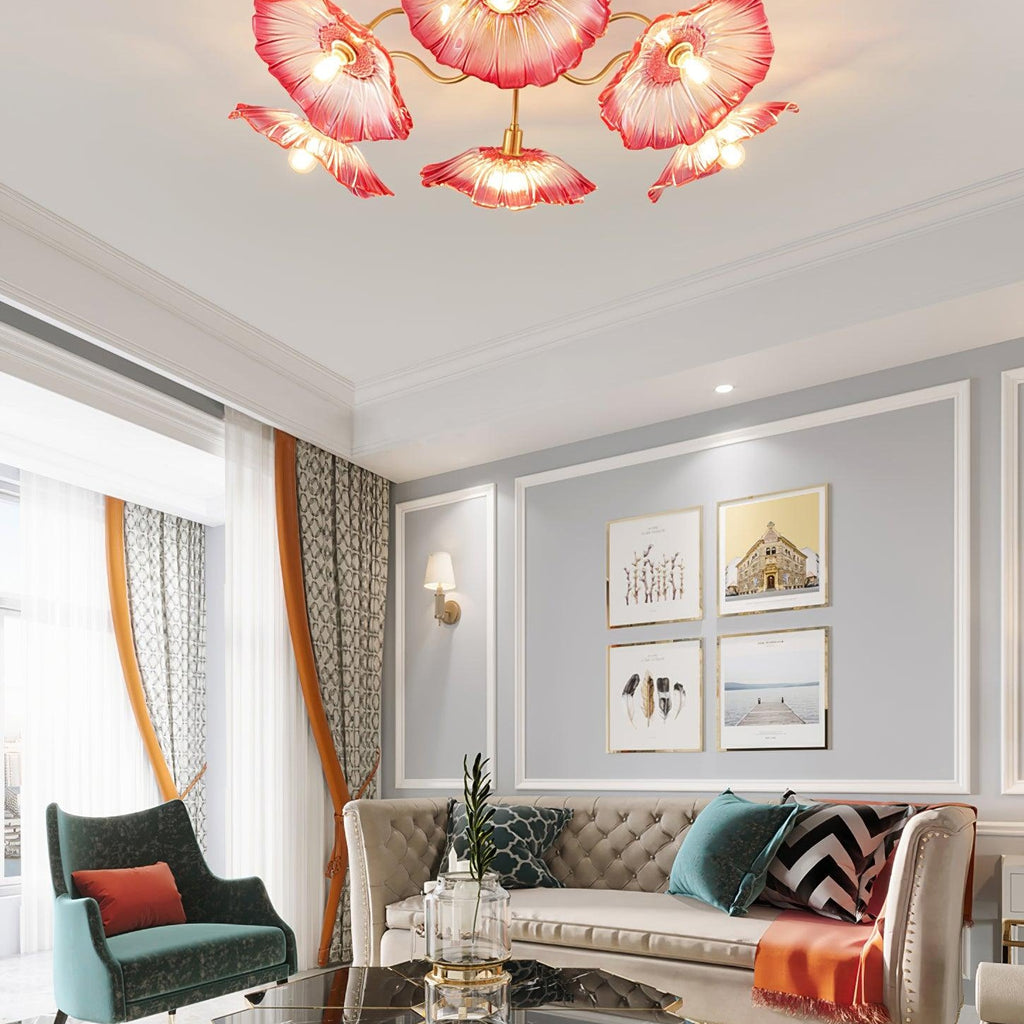 Lotus Leaf Pendant Ceiling Light Lighting Lobby