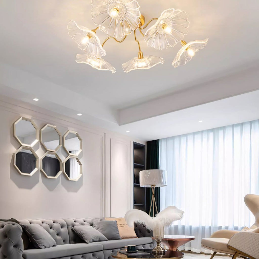 Lotus Leaf Pendant Ceiling Light Lighting Lobby